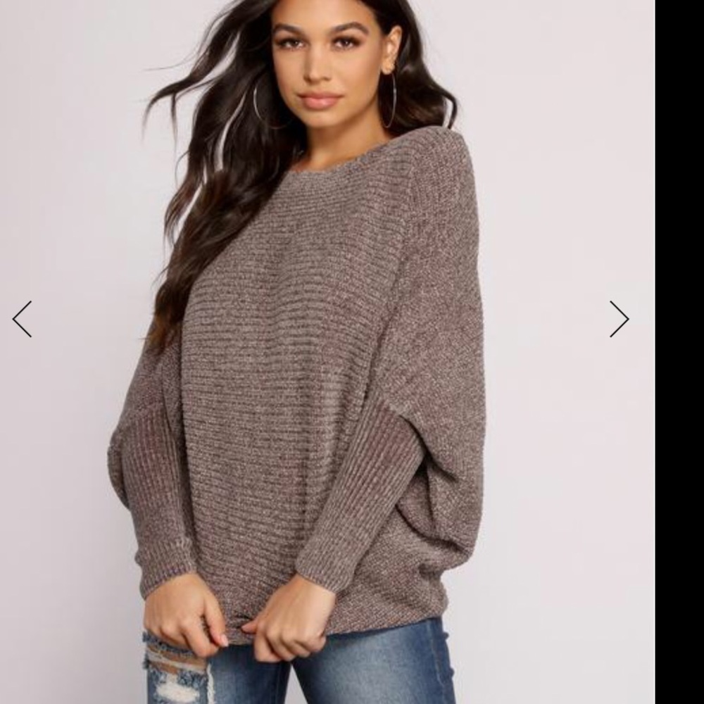 HYFVE Oversized Dolman Scoop Neck Sweater